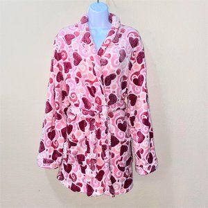 Hotkiss Women's Pink Hearts Bath Robe, Size L